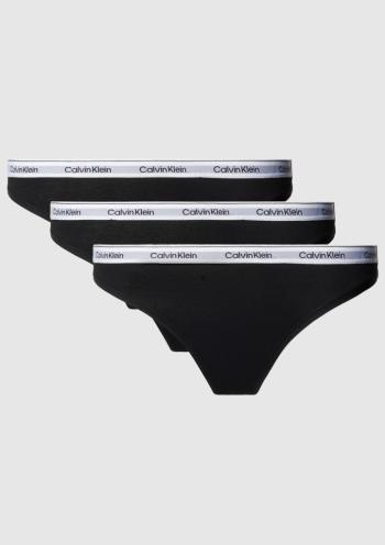 Dámské tanga Calvin Klein QD5209E UB1 3PACK M Černá