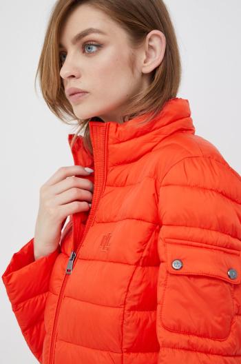 Bunda Lauren Ralph Lauren dámská, oranžová barva, přechodná