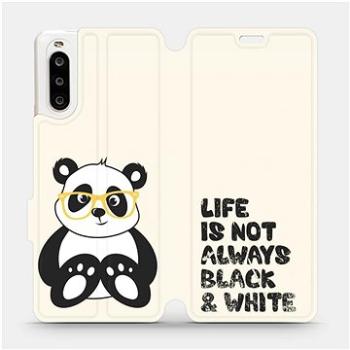 Flipové pouzdro na mobil Sony Xperia 10 II - M041S Panda - life is not always black and white (5903516240272)