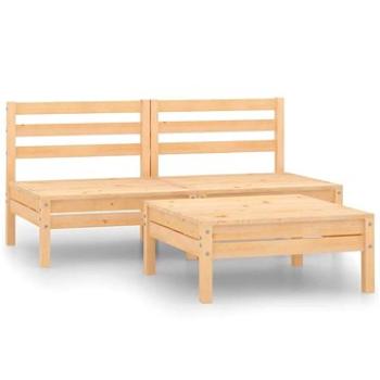 3dílná zahradní sedací souprava masivní borové dřevo, 3082377 (3082377)