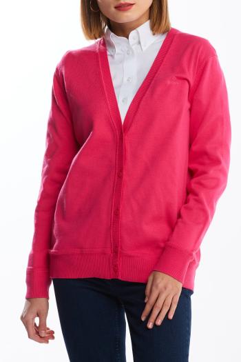 SVETR GANT LIGHT COTTON VNECK CARDIGAN růžová L