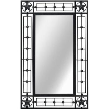 Nástěnné zrcadlo obdélníkové 50 x 80 cm černé (245925)