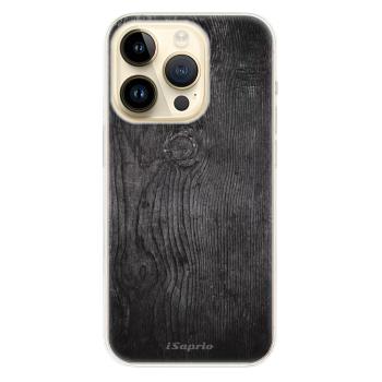 Odolné silikonové pouzdro iSaprio - Black Wood 13 - iPhone 14 Pro