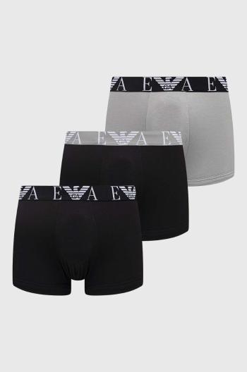 Boxerky Emporio Armani Underwear 3-pack pánské, šedá barva, 111357 4R715