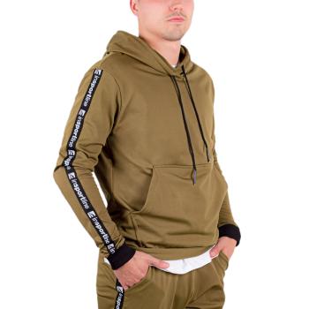 Pánská mikina inSPORTline Straphoodie  khaki  XL