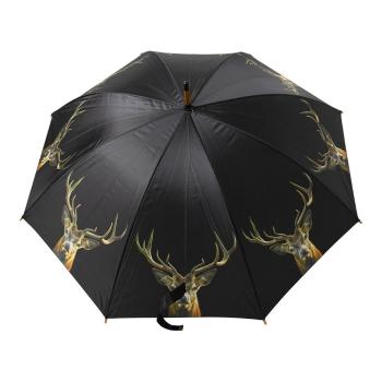 Černý deštník s jelenem Black Deer - Ø 105*88cm BBPZH