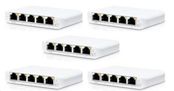 UBNT UniFi Switch USW-Flex-Mini-5, 5-pack [5xGigabit, 1xPoE In]