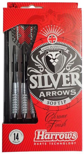 Harrows SOFT SILVER ARROW Šipky s plastovým hrotem 16g