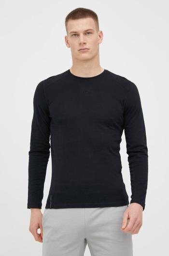 Bavlněné tričko s dlouhým rukávem 4F 4f X Rl9 černá barva