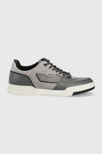 Sneakers boty HUGO šedá barva