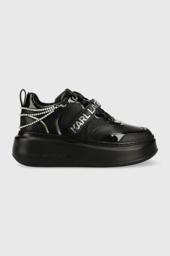 Kožené sneakers boty Karl Lagerfeld KL63540D ANAKAPRI černá barva