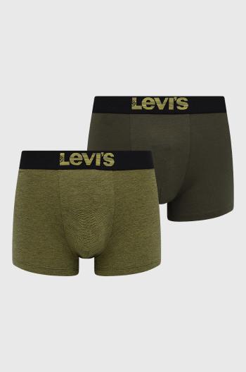 Boxerky Levi's (2-pak) pánské, zelená barva