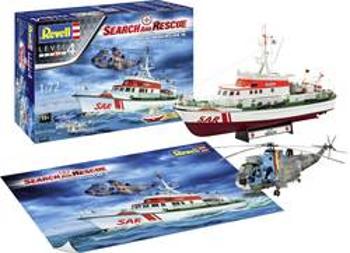 Model lodi, stavebnice Revell DGzRS Berlin + Sea King "Good Bye Set" 05683, 1:72