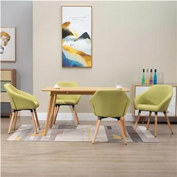 Jídelní židle 4 ks zelené textil (278412)