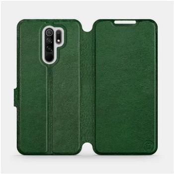 Flip pouzdro na mobil Xiaomi Redmi 9 - Zelené - kožené -   Green Leather (5903516313228)