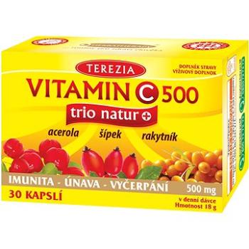 TEREZIA Vitamin C 500mg TRIO NATUR+ cps.30 (8594006898508)