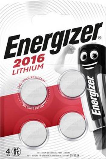 Knoflíkový článek CR 2016 lithiová Energizer CR2016 90 mAh 3 V 4 ks