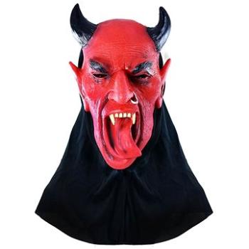 Maska čert s jazykem - halloween - vánoce - 29 x 24 cm (8590687510081)