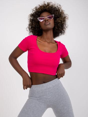 FUCHSIOVÝ CROP TOP MONTREAL -RV-TS-7537.52-FUCHSIA PINK Velikost: XS