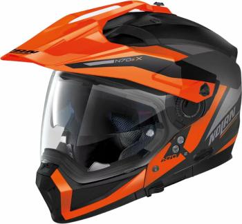 Nolan N70-2 X Stunner N-Com Flat Black Orange/Antracite 2XL Přilba