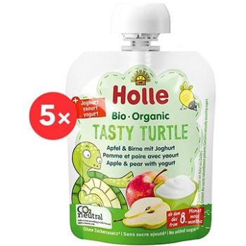 HOLLE Tasty Turtle bio dětské ovocné pyré s jogurtem 5× 85 g (7640230490351)