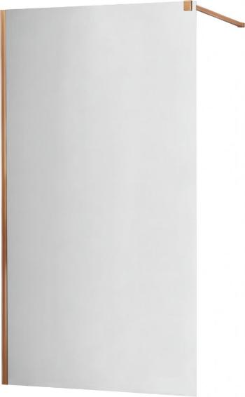 MEXEN/S KIOTO Sprchová zástěna WALK-IN 90x200 cm 8 mm, růžové zlato, zrcadlové sklo 800-090-101-60-50