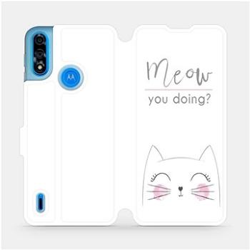 Flipové pouzdro na mobil Motorola Moto E7 Power - M098P Meow you doing? (5903516684724)