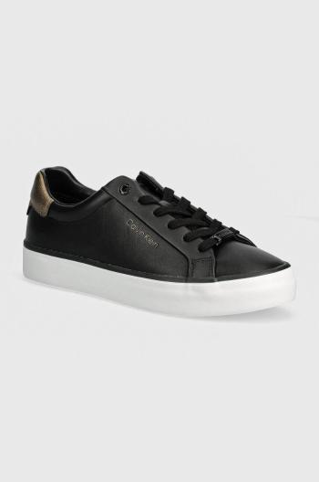 Sneakers boty Calvin Klein VULC LACE UP SAFF FOX W/MET BT černá barva, HW0HW02104