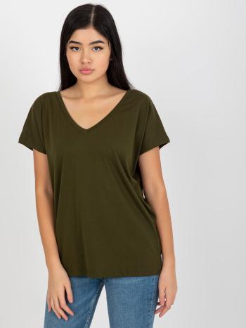 KHAKI DÁMSKÉ TRIČKO S KRÁTKÝMI RUKÁVY RV-TS-4832.30-KHAKI Velikost: M