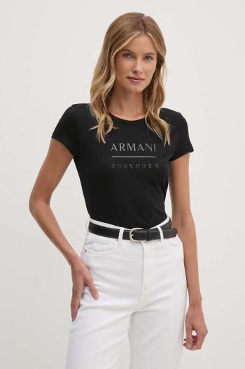 Bavlněné tričko Armani Exchange černá barva, 6DYT11 YJ16Z