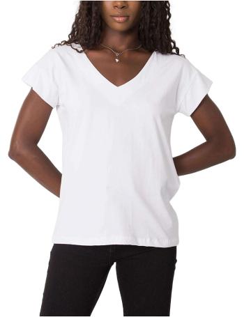 Bílé tričko s výstřihem na zádech vel. XL