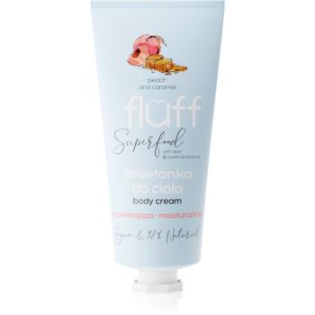 Fluff Superfood Peach & Caramel hydratační tělový krém Aloe & Sweet Almond Oil 150 ml