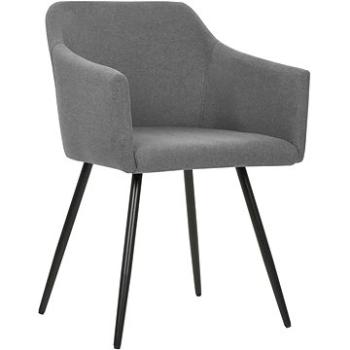 Jídelní židle 2 ks světle šedé textil (323093)