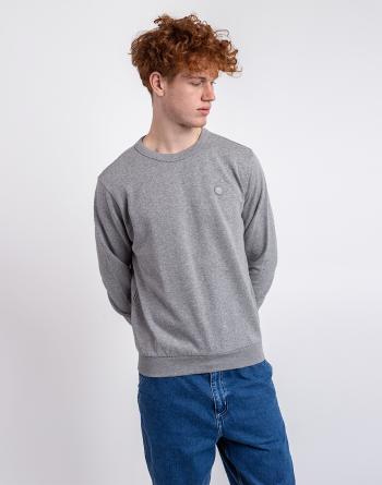 Knowledge Cotton Basic Badge Sweat 1012 Grey Melange S