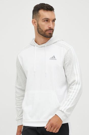 Mikina adidas pánská, bílá barva, hladká