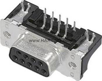 D-SUB zdířková lišta Harting 09 66 152 6615, 9 pin, úhlová