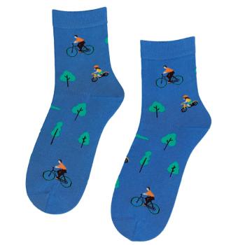 Chlapecké vzorované ponožky GATTA CYKLO VÝLET modré Velikost: 30-32