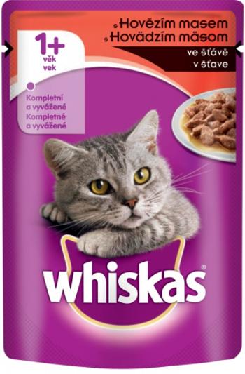 Whiskas kapsa s hovězím masem ve šťávě 100 g