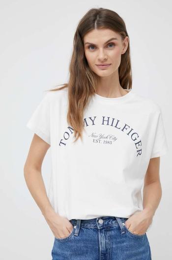 Tričko Tommy Hilfiger bílá barva