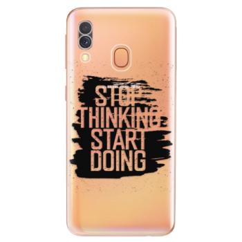 Odolné silikonové pouzdro iSaprio - Start Doing - black - Samsung Galaxy A40