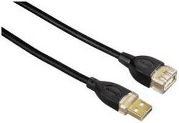 USB 2.0 kabel Hama 00078449, 3.00 m, černá