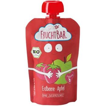 FruchtBar BIO ovocná kapsička s jablkem a jahodou 100 g (4260133238176)