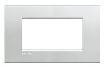 Legrand rám Living&Light stříbrná LNA4804AG