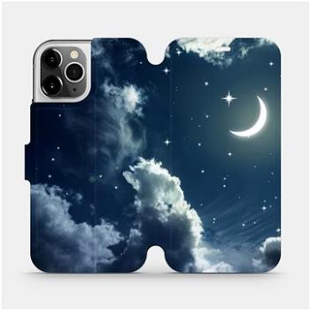 Flipové pouzdro na mobil Apple iPhone 12 Pro - V145P Noční obloha s měsícem (5903516375974)