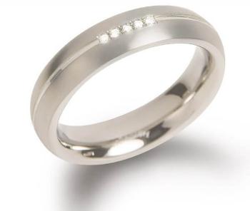 Boccia Titanium Titanový snubní prsten s diamanty 0130-03 55 mm