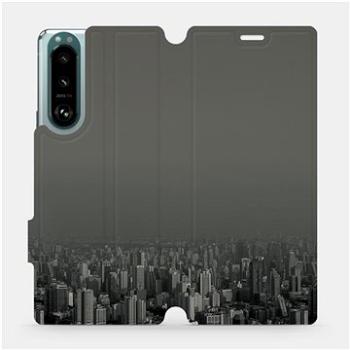 Flip pouzdro na mobil Sony Xperia 5 III - V063P Město v šedém hávu (5903516744244)