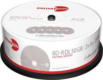 Blu-ray BD-R DL 50 GB Primeon vřeteno, 2761318, vrstva proti poškrábání, 25 ks