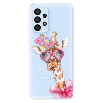 Odolné silikonové pouzdro iSaprio - Lady Giraffe - Samsung Galaxy A33 5G