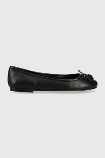 Kožené baleríny Kurt Geiger London Eagle Ballerina černá barva, 9790600109