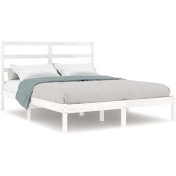Rám postele bílý masivní dřevo 135 × 190 cm Double, 3104909 (3104909)